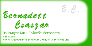 bernadett csaszar business card